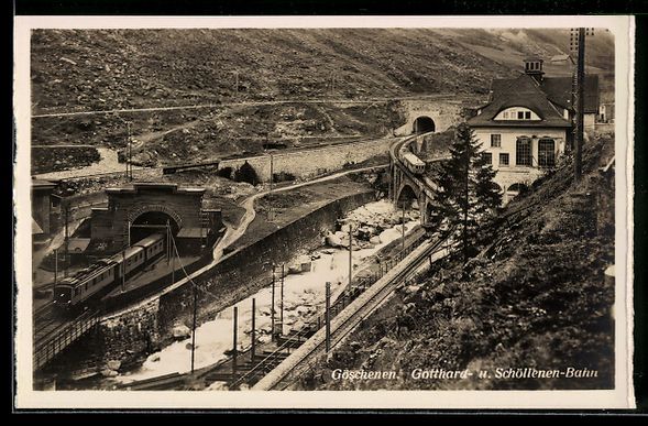 Cartoline postali: Göschenen, Gotthard- u Schöllenen-Bahn – Usato da Berlin venduto da bartko-reher