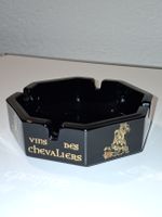 Vins des Chevaliers Aschenbecher Schwarz 8-Eck Vintage 