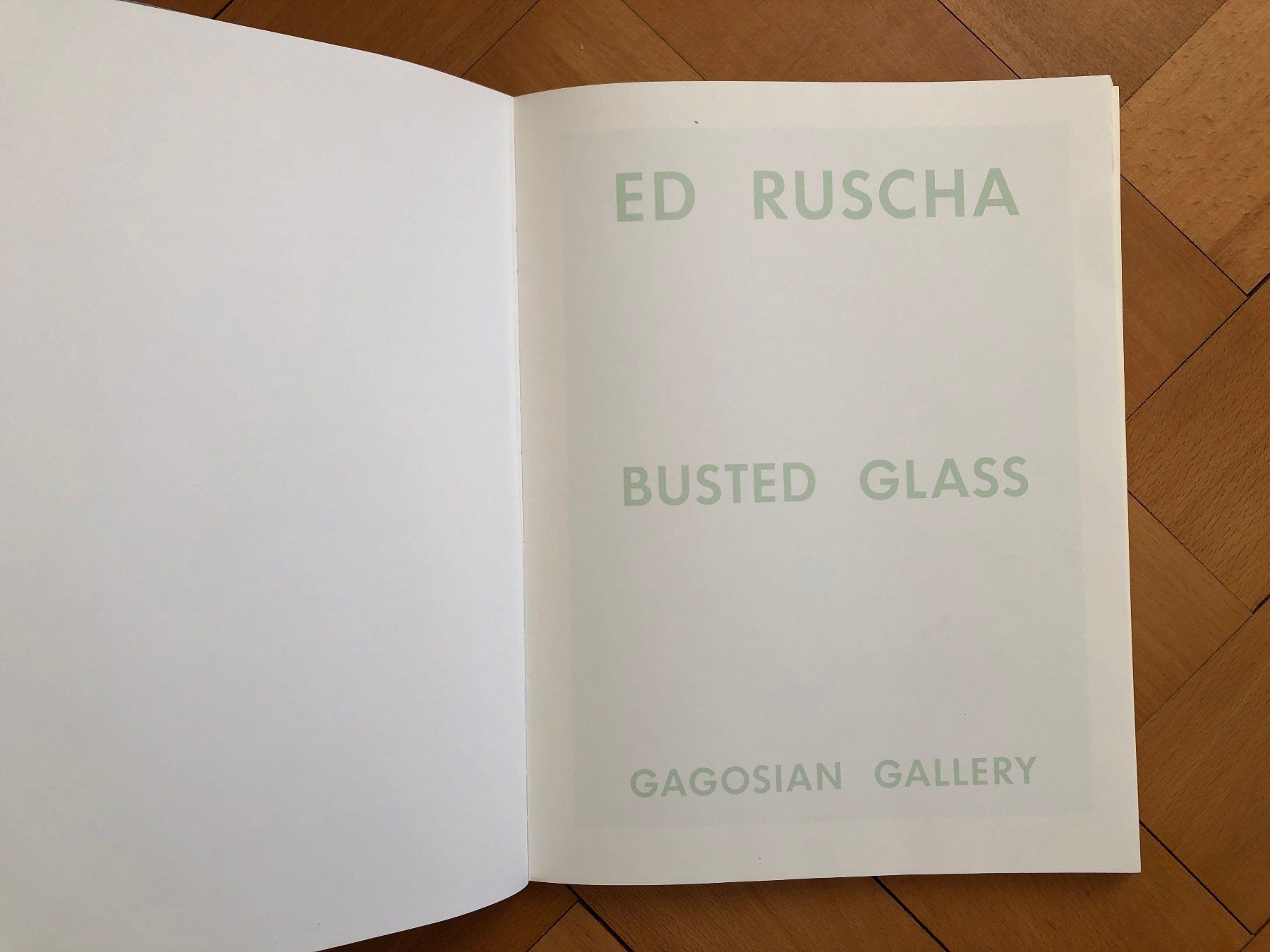 Libri: Kunst Buch: ED RUSCHA - Busted Glass – Usato da Lugano venduto da gio.yo 1