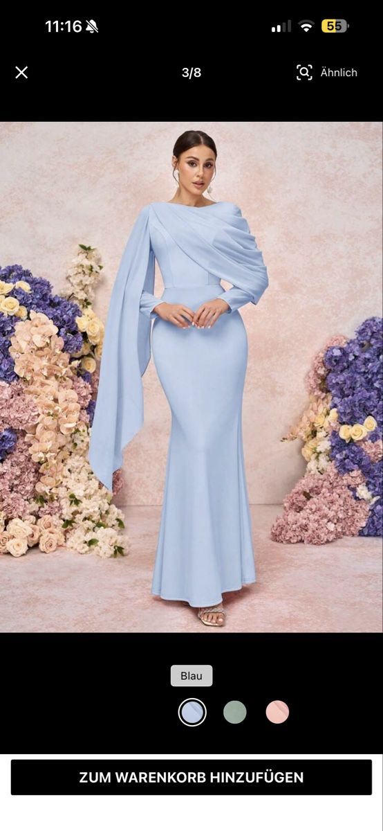 Shein Vestiti: Abendkleid lang Damen blau Grösse M – Nuovo (secondo la descrizione) da Elsau venduto da shoppa 3