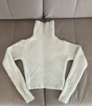 Crop Pullover weiß 