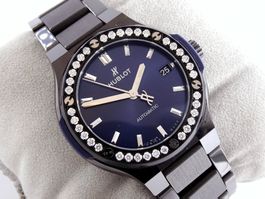 HUBLOT CLASSIC FUSION BLUE KERAMIK & DIAMANTEN 2020 DAMENUHR