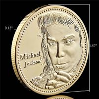 Münze MICHAEL JACKSON goldfarben The King Of Pop Thriller