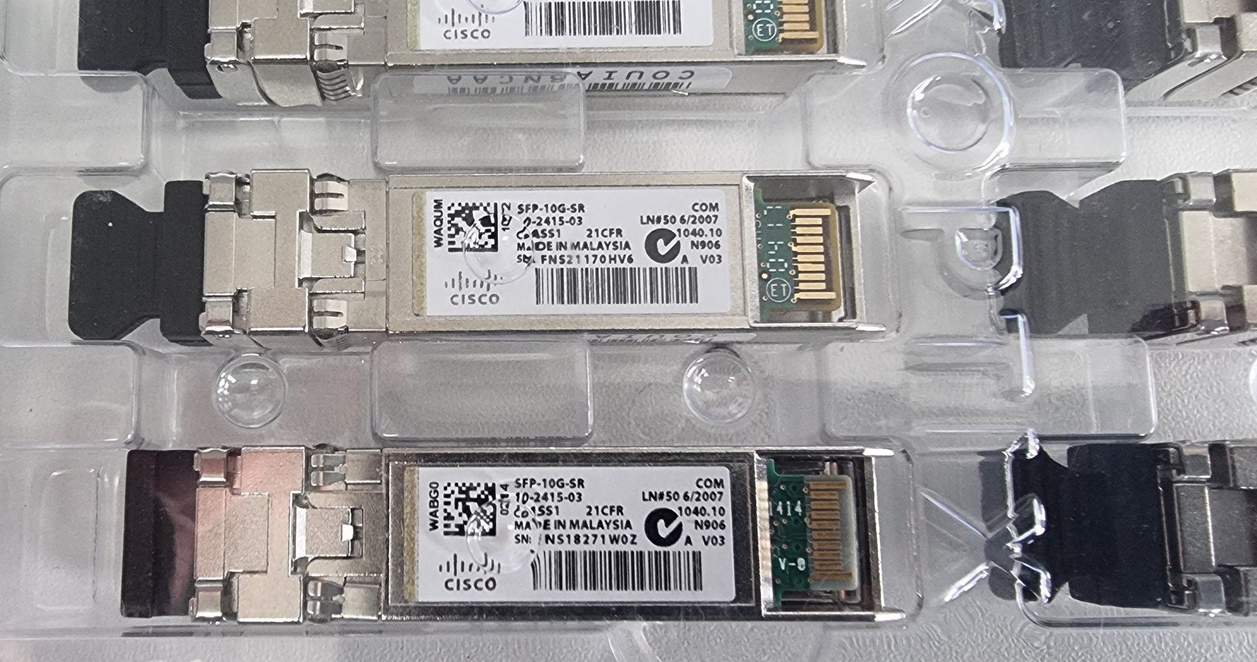 Cisco Laufwerke & Adapter: 10 x Cisco SFP-10G-SR – Gebraucht aus Ruggell von ONLINE-2-ME 2
