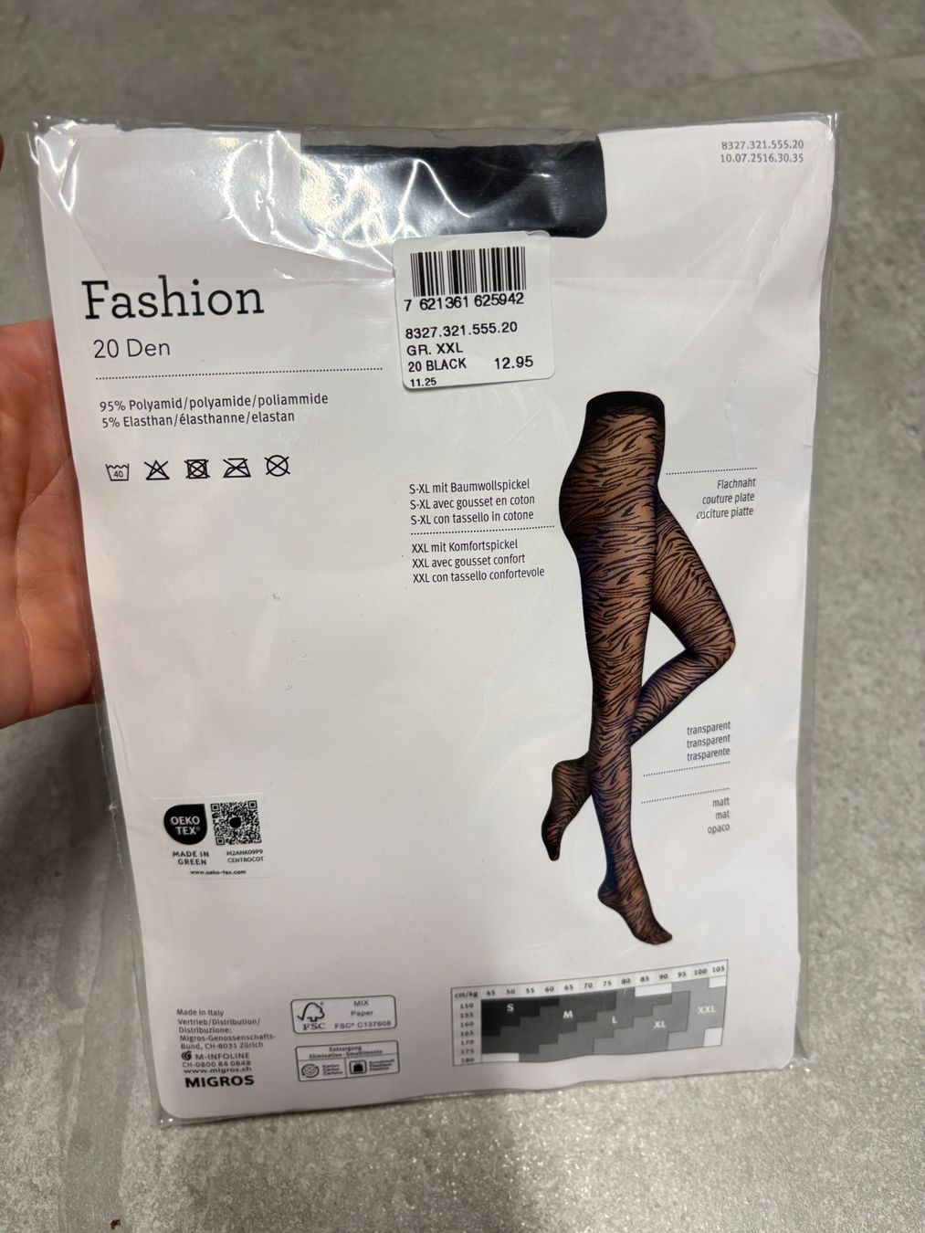 Collants: Collants Migros Essentials noir  XXL – Neuf (Voir description) à Salvenach par gwenwywar 1