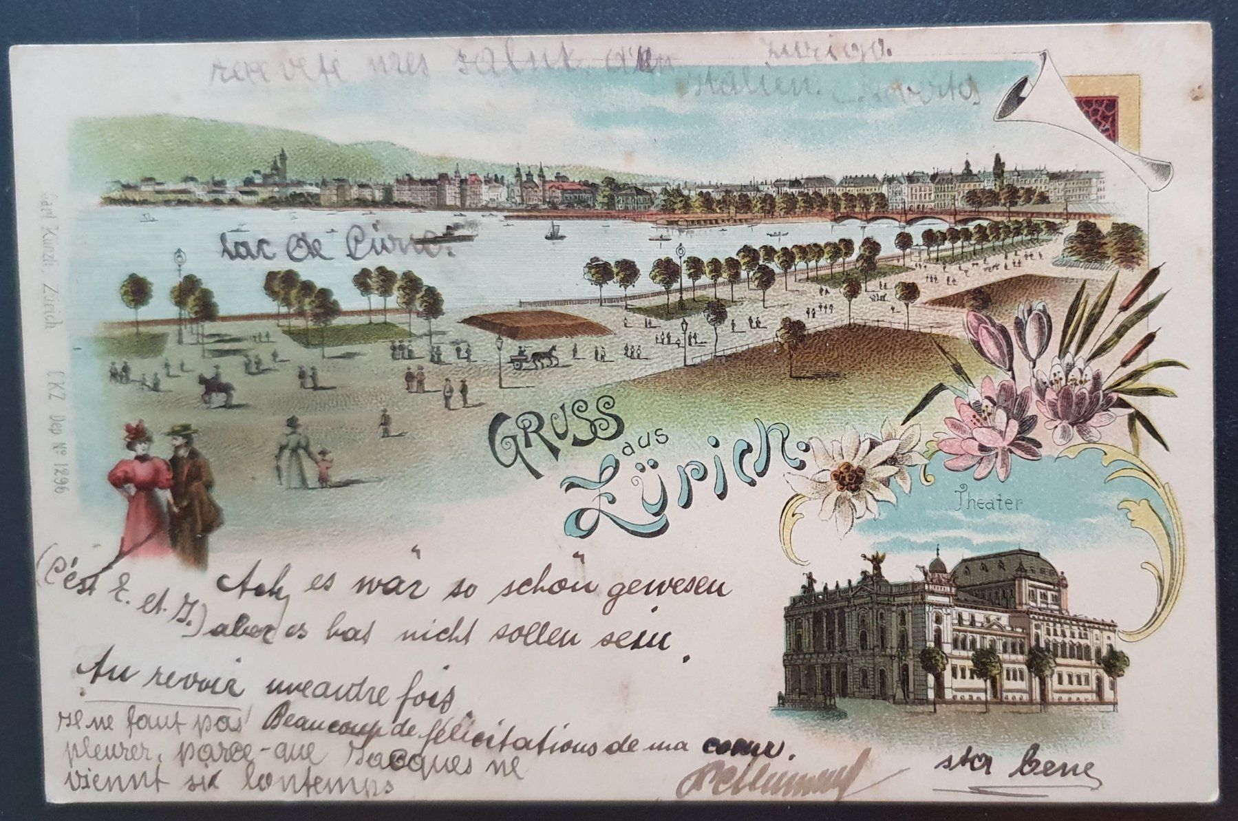 Ansichtskarten: Gruss aus Zürich 1898 – Gebraucht aus Kreuzlingen von Rschweiz1