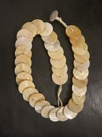 Collier disques nacre authentique perles vintage fait main37
