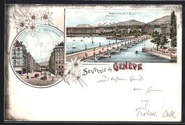 Litho Genève, Rue du Montblanc, vue g
