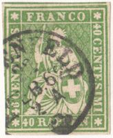 SBK 26B4 (26G) mit Vollstempel Frauenfeld mit Abart