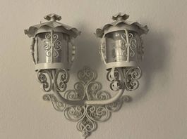 2x Wandlampe antik weiss