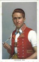 AK Appenzeller Senn, gelaufen 1923