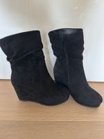Stiefeletten schwarz Keilabsatz Grösse 37 NEU