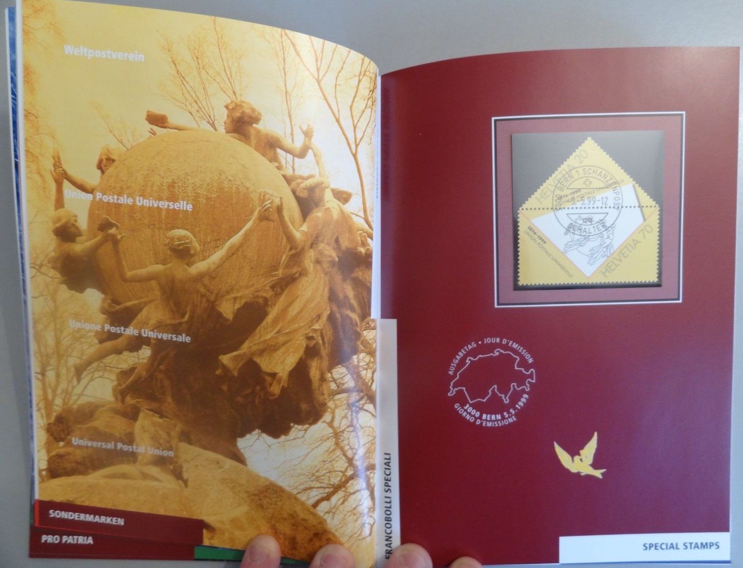 Tutti i francobolli: Jahrbuch Schweizer Briefmarken 1999 der Post, gestempelt – Usato da Gränichen venduto da Teufenthaler 4
