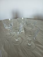 5 Schnapsgläser Glas gerippt gebraucht
