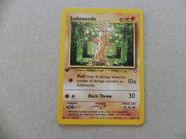 Sudowoodo Pokémon Sammelkarte 1. Edition Ausgabe 1995 - 2000