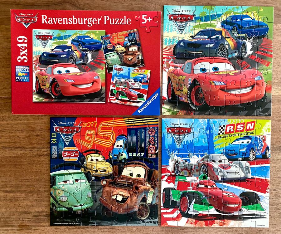 Cars Puzzle 3 Stück à 49 Teile (Gebraucht) in Cham für CHF 6 – mit ...