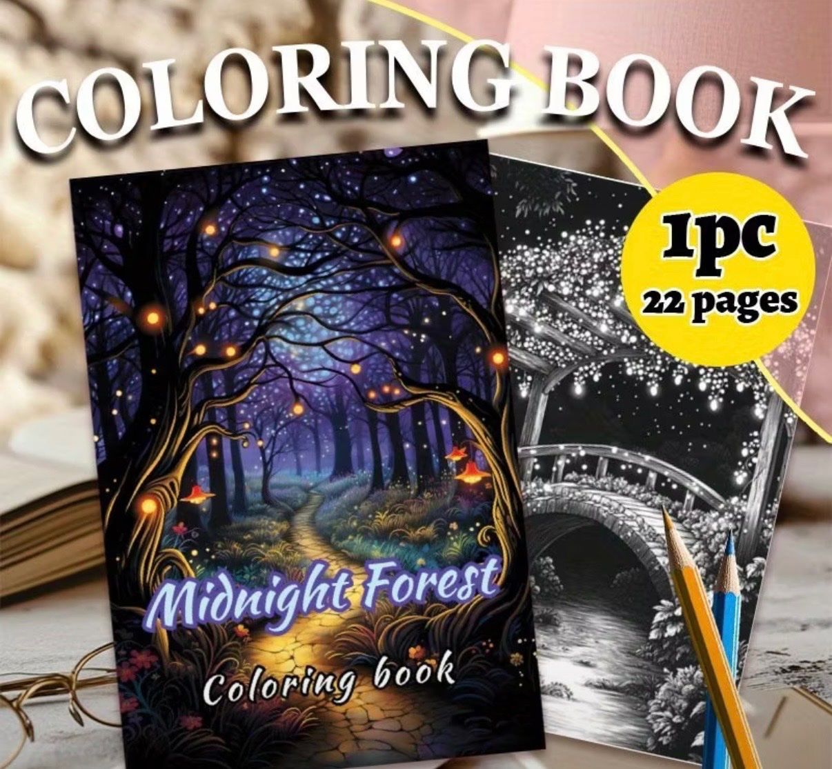 Bücher: Malbuch für Erwachsene: Midnight Forrest-kreativ-Entspannung – Neu und originalverpackt aus Teufenthal AG von MeineSchatztruhe