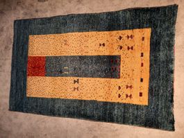 Gabbeh Teppich handgeknüpft, neu, original Persien, 78x125