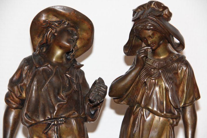 Sculture & Statue: Paire de sculptures en bronze antique . – Usato da Praz (Vully) venduto da pikuluka1 6