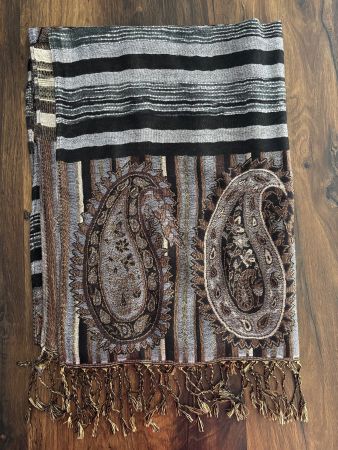 Pashmina Schal braun/beige/grau/schwarz - Neu
