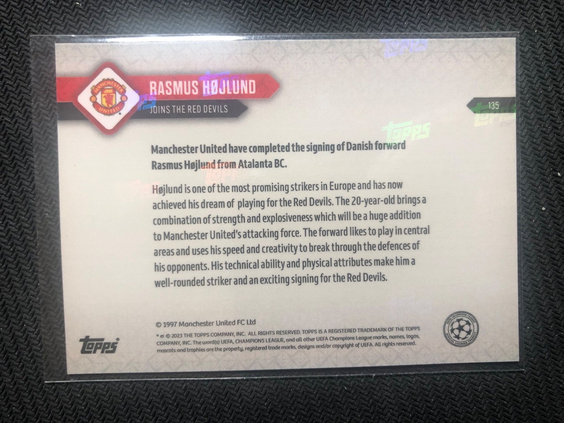 Topps Carte collezionabili: Topps Now Rasmus Hojlund Manchester Utd. – Usato da Wangenried venduto da Garagara 1