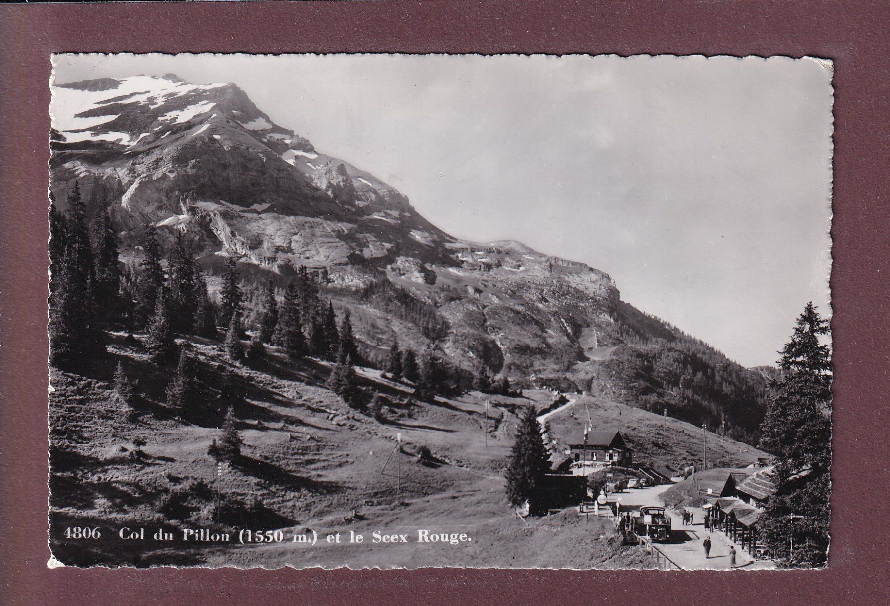 Ansichtskarten: COL DU PILLON - Scex Rouge - 1953 – Gebraucht aus Pully von nicecards
