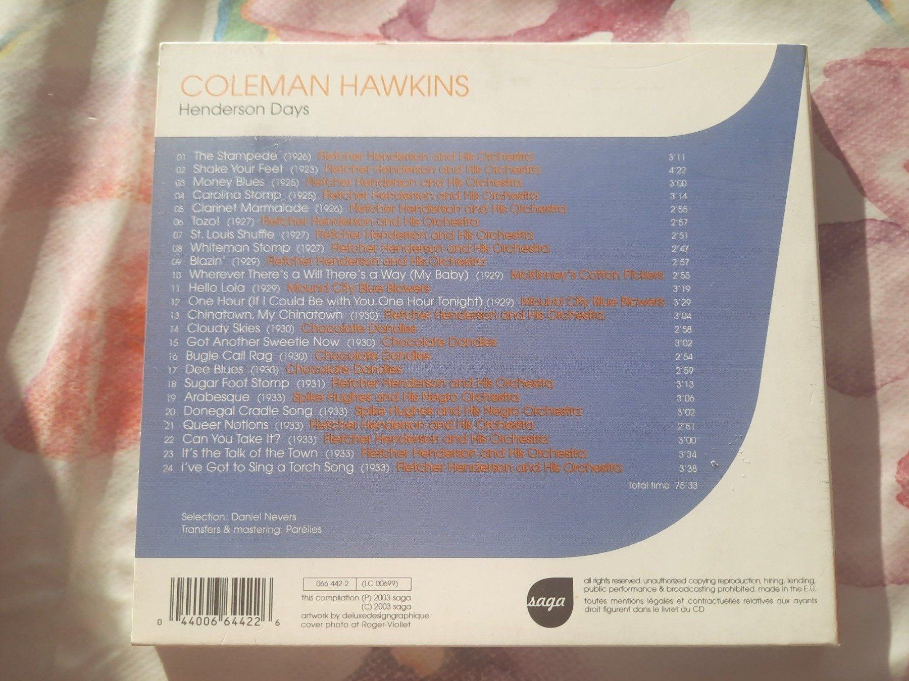 CD: CD Coleman Hawkins - Henderson days – Usato da Pully venduto da bro_n52j 1