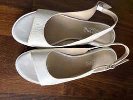 Elegante Madeleine Sandalen, weiss, Grösse 39. Sommer Look!