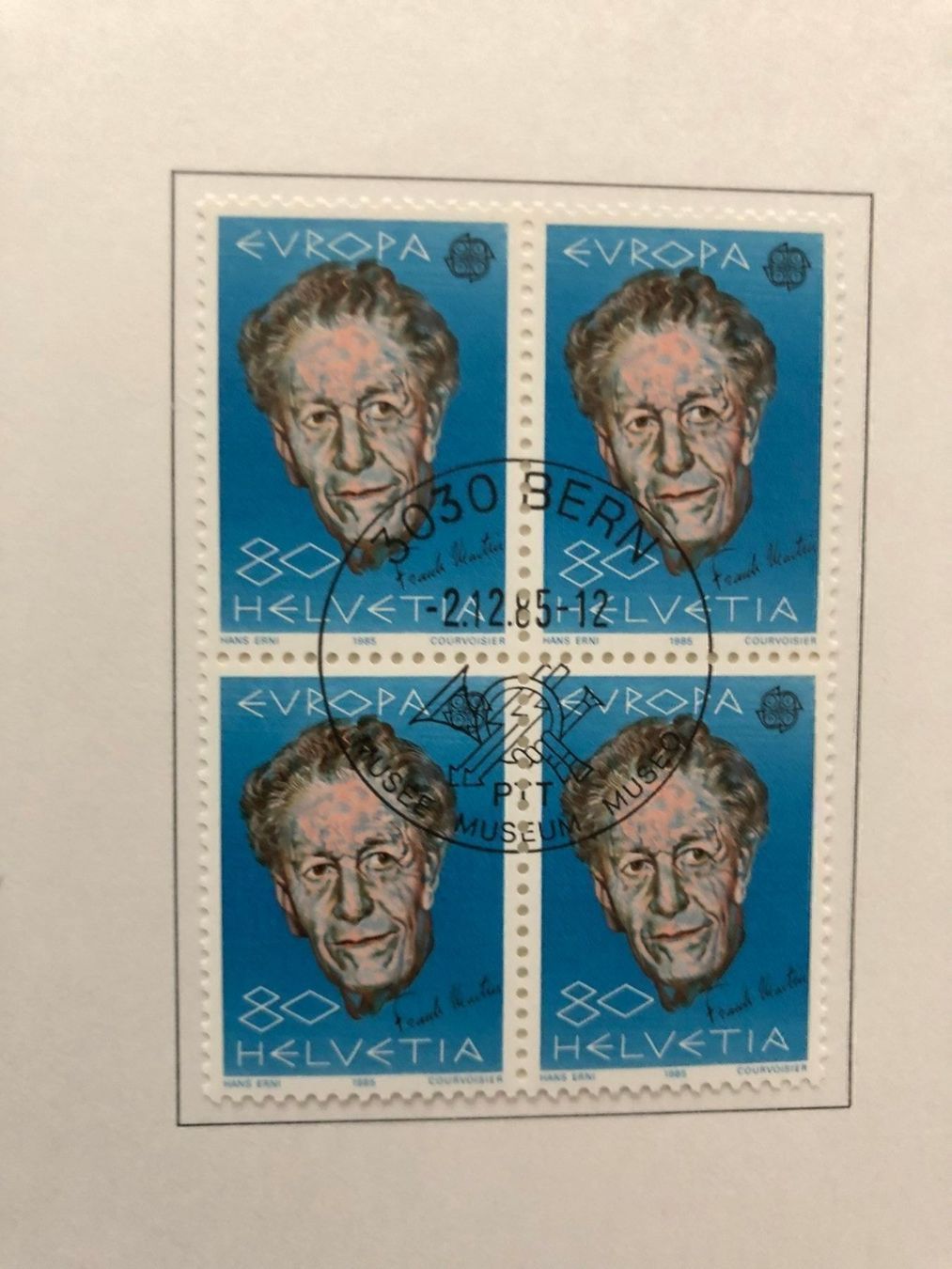 Tutti i francobolli: PTT Museum Stempel 2.12.85 Bern, 4er-Blocks – Nuovo (secondo la descrizione) da Landquart venduto da interesse63