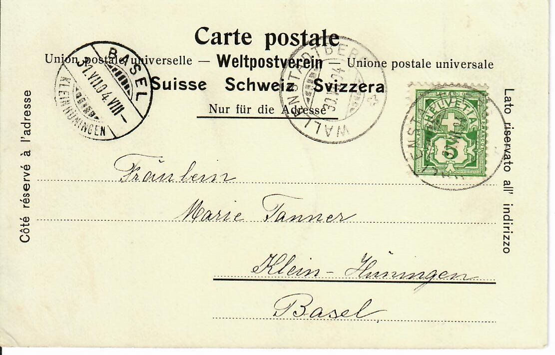 Cartes postales: Wallenstadt Berg Untersäss  1904 – D'occasion à Hochdorf par Ziegel-16 1