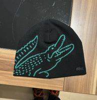Lacoste Mütze Wintermütze Beanie grün schwarz Wolle