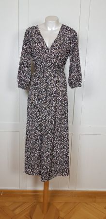 Kleid, Bindegürtel, Midi, Gr. 36 38
