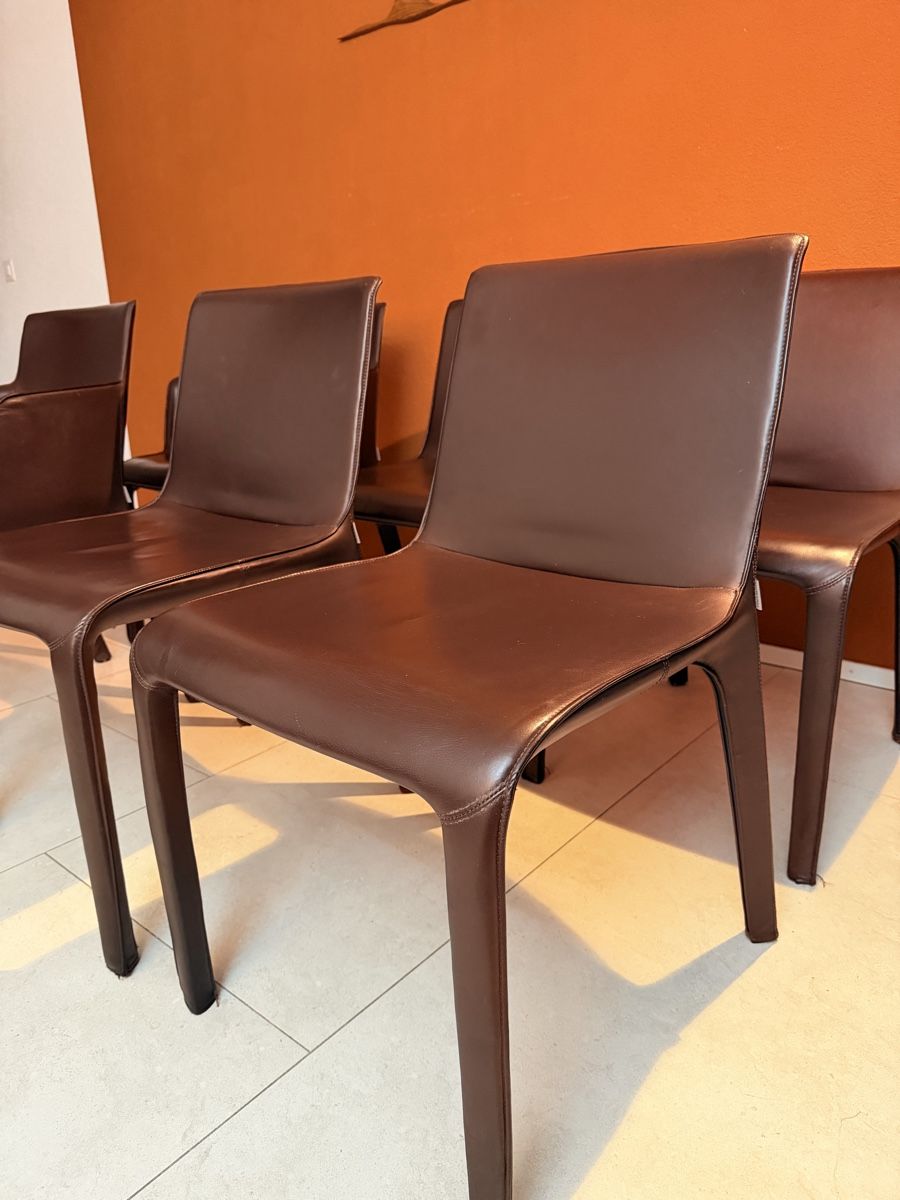 Knoll Stühle: Walter Knoll Gio Lederstuhl - 6er Set  – Gebraucht aus Grenchen von Nur_2540 5
