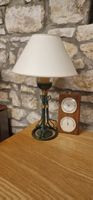 Elegante grüne Tischlampe im Vintage Stil, Top Zustand!