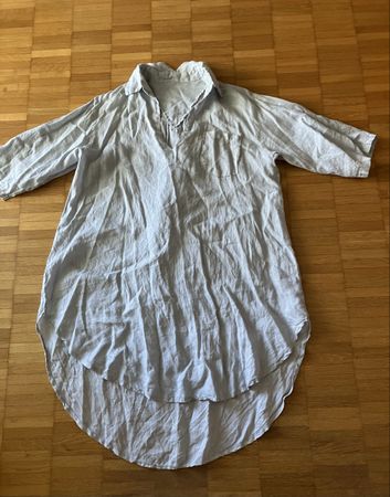 Schöne Longbluse Leinen L