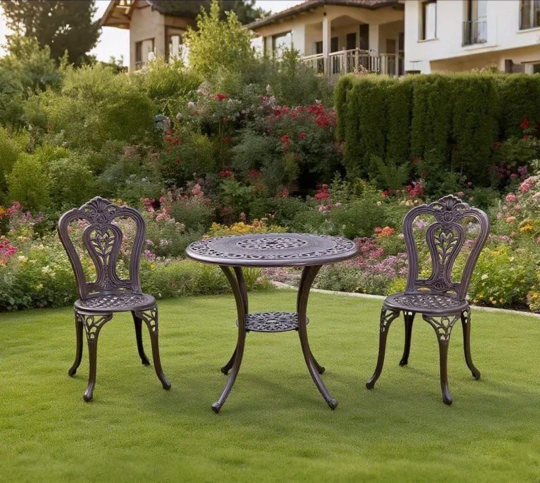 Set di tavolo e panche: 3-teiliges Bistro-Set für Terrasse oder Garten – Nuovo e nell'imballaggio originale da Hohenrain venduto da cars77 1