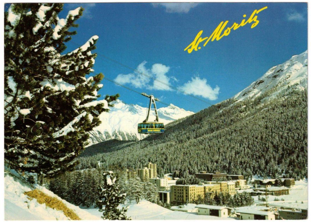 Ansichtskarten: St. Moritz - Luftseilbahn Signalbahn – Gebraucht aus Binningen von Mountainrider