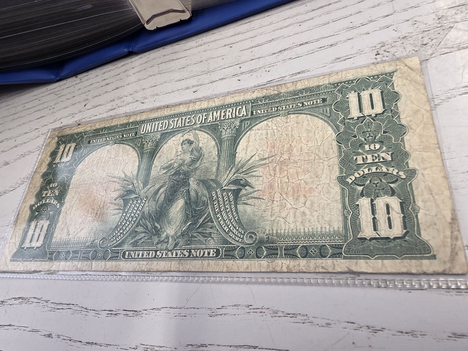 Banconote: 10 Dollar United States Note 1907 Bison Zustand  – Usato da Herisau venduto da Antiques.AR 1
