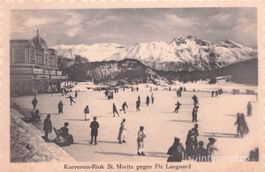 St. Moritz GR / ca. 1910 Kurverein Rink Eislauf Piz Languard