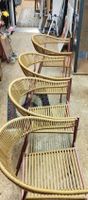 4 Rattanstühle, Stühle mit Armlehne, (em70)