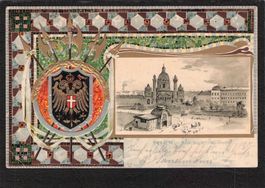 Prägekarte Wien - Karlskirche , gel. 8.7.1901
