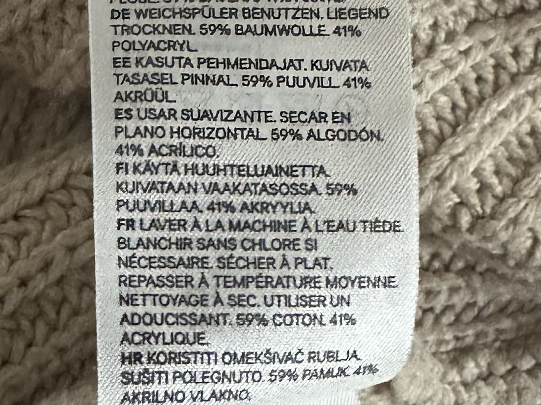 H&M Pullover & Sweatshirts: H&M Strick-Pullunder, beige, Gr S, Overdized – Gebraucht aus Wangen b. Olten von VeraHa 2