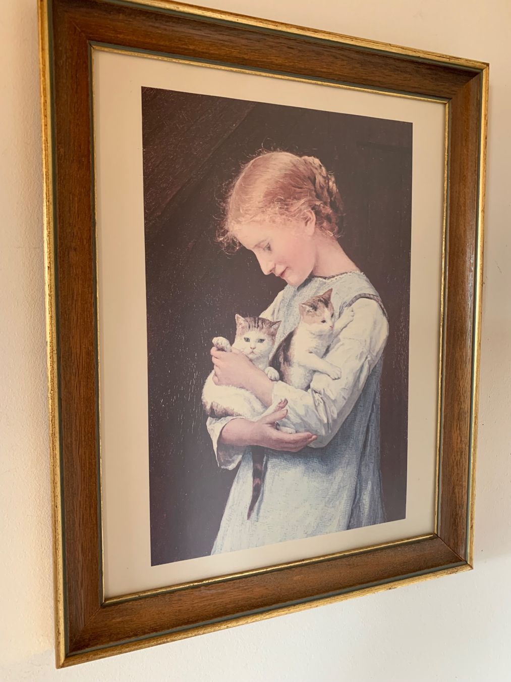 Poster & Bilder: Albert Anker Bild Druck Mädchen mit 2Katzen – Gebraucht aus Heiden von andraaa 2