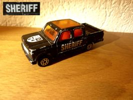 Majorette Chevrolet Pick Up Sheriff - Schwarz 1/76