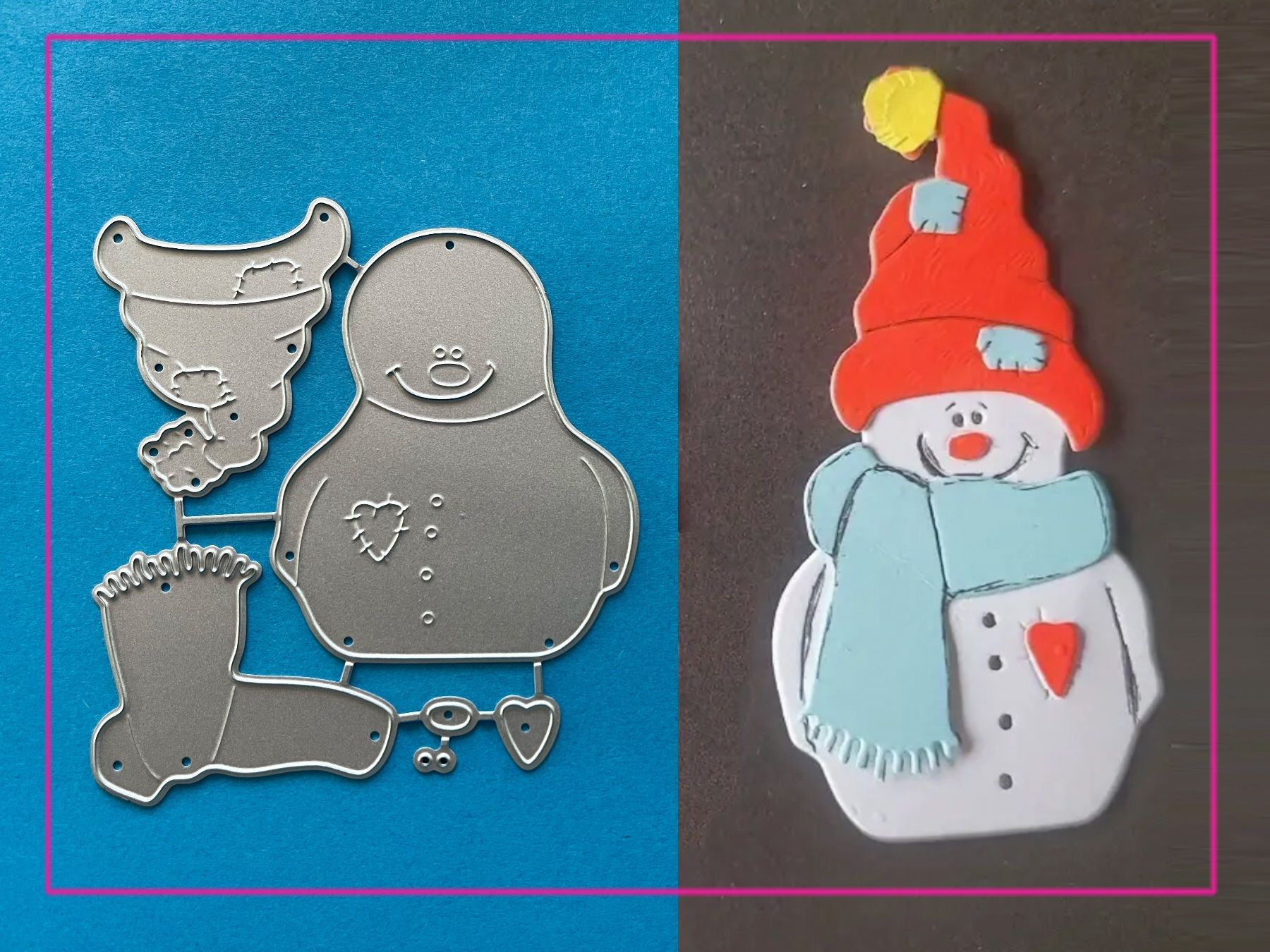 Sciablone: Schneemann mit Kappe und Schal - Stanzschablone – Nuovo e nell'imballaggio originale da Frenkendorf venduto da jazzplatten