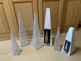 Weihnachtsbaum-Deko 2x60cm 2x 40cm hoch, ohne Lichterkette
