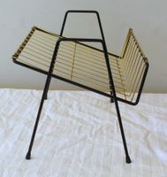 Vintage Zeitungsständer Stahl Messing Magazine Rack 50er