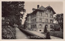 Rämismühle, Asyl, Weg zum Betsaal und Silo, gelaufen um 1930