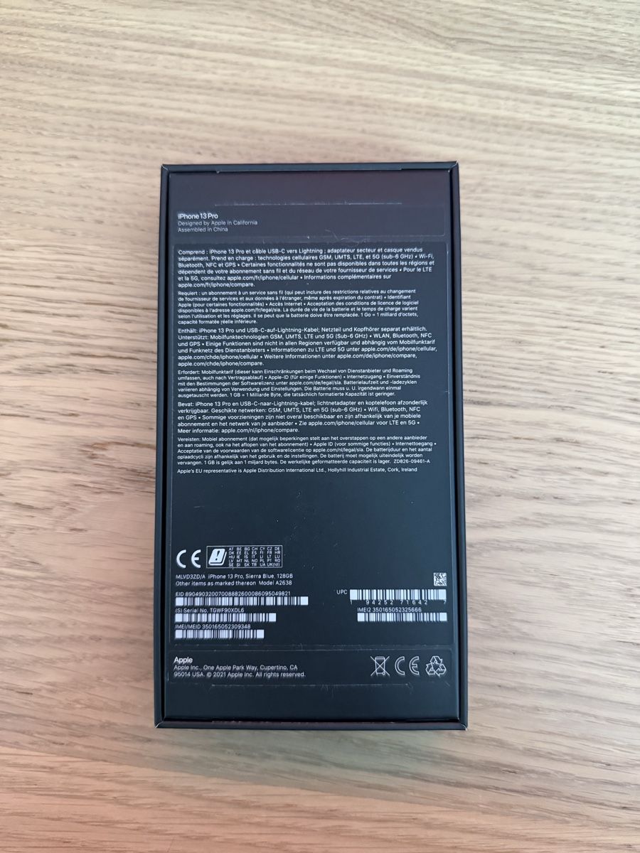 Apple Telefoni cellulari / Smartphones: Apple Iphone 13 pro Sierra Blue 128GB – Nuovo (secondo la descrizione) da Sargans venduto da nik_d58q 5