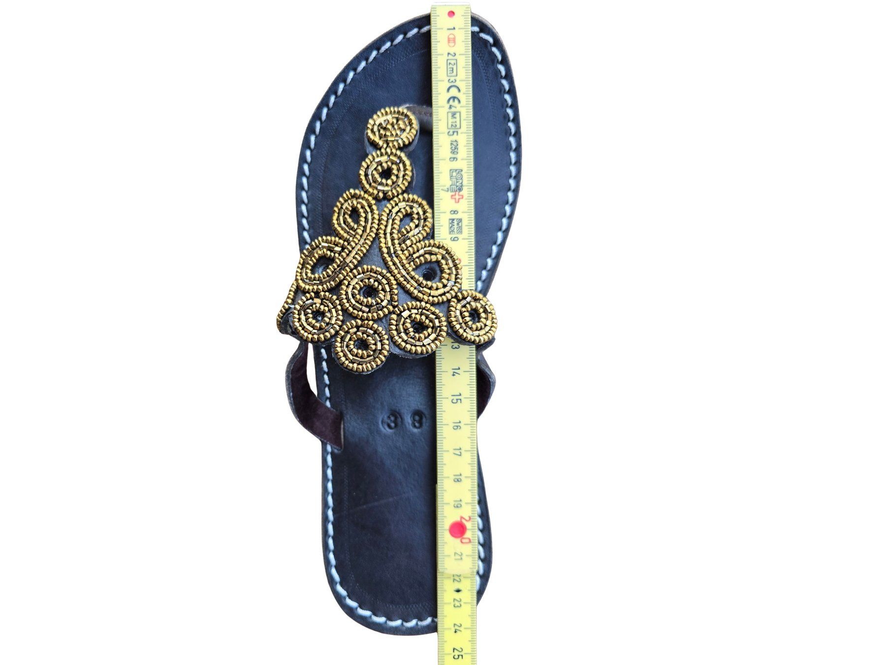 Scarpe da donna: Handgemachte Leder-Sandalen - Gold 38 – Nuovo e nell'imballaggio originale da Brione s. Minusio venduto da Littleninja 3